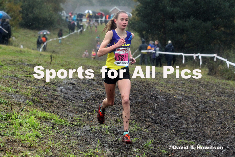 Girls under-13s, National Cross Country Relay Champs., Berry Hill Park, Mansfield.  Photo: David T. Hewitson/Sports for All Pics